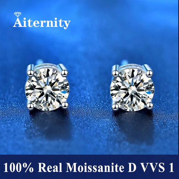 Dazzling Moissanite Stud Earrings