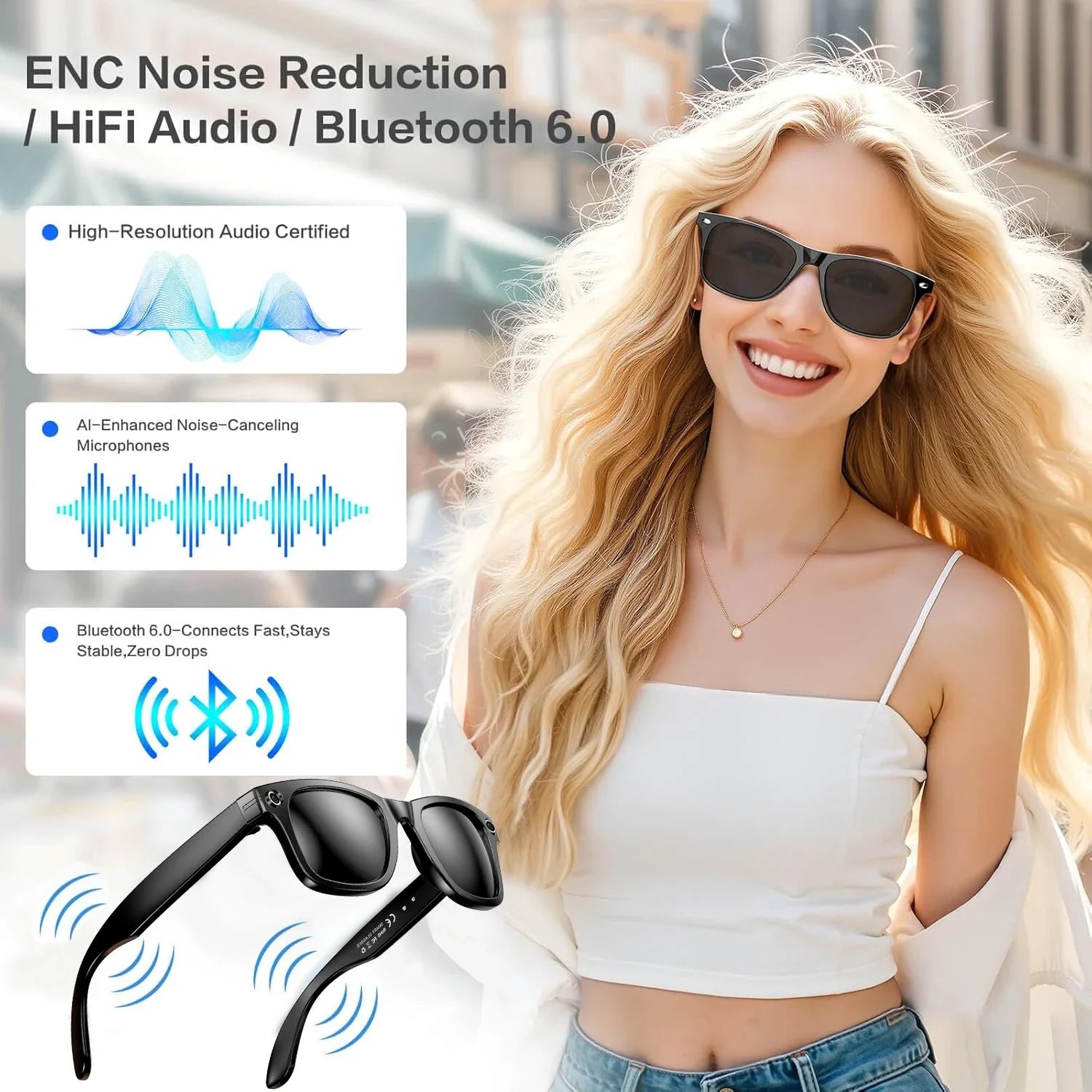 Horizon Vision Pro Smart AI Sunglasses – 4K HD Camera & Voice Assistant