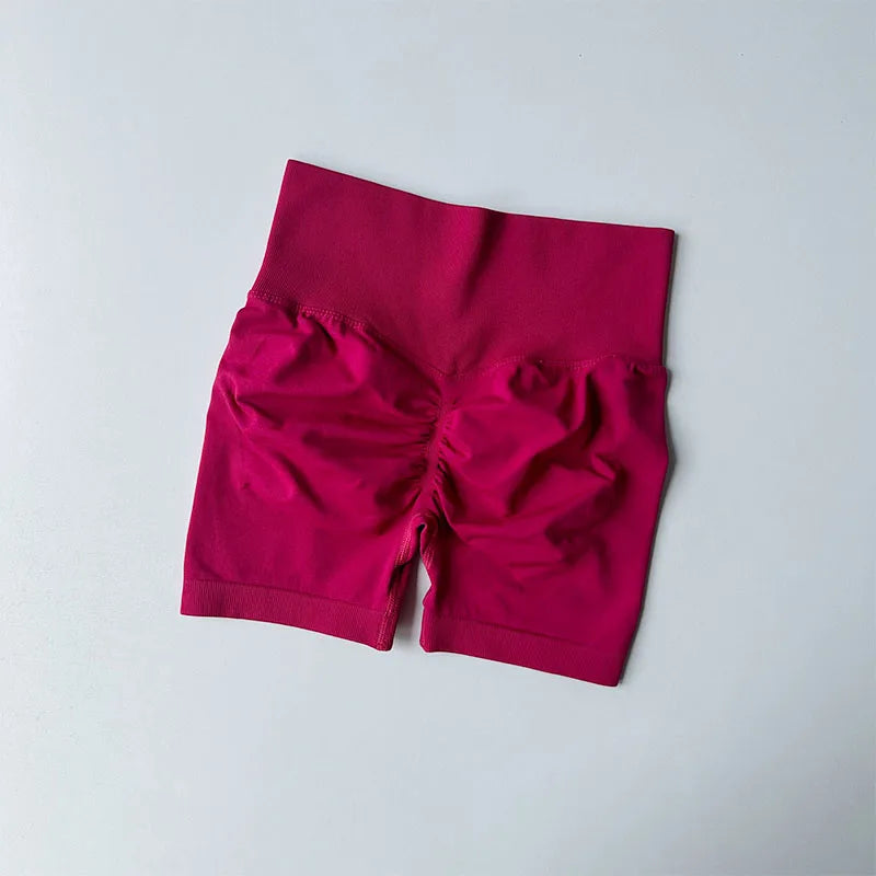 Women's High Waisted Seamless Workout Shorts – Ruched Lifting Gym Activewear