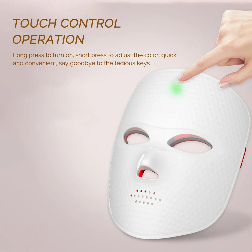 Radiant Glow Wireless 7-Color LED Face Mask Therapy