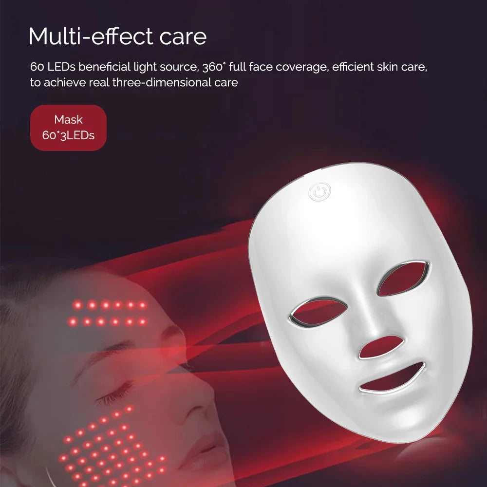 Radiant Glow Wireless 7-Color LED Face Mask Therapy