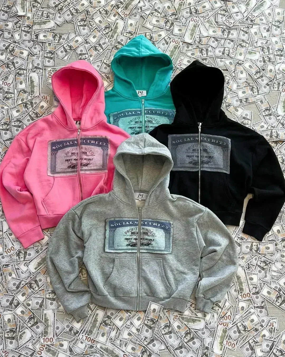 Retro Paneled Graphic Zip-Up Hoodie – Premium Heavyweight Streetwear Sweatshirt